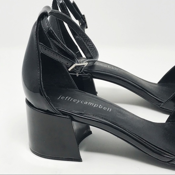 Jeffrey Campbell Patent Leather Block Heels Black - Picture 3 of 10